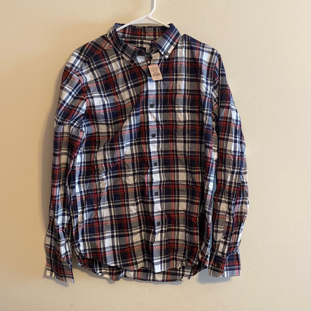 American Eagle plaid button down NWT